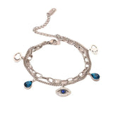 Multilayer Stainless Steel Eye Bracelet for Women