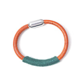 Vintage Leather Rope Bracelets with Magnet Metal Buckle
