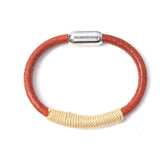 Vintage Leather Rope Bracelets with Magnet Metal Buckle