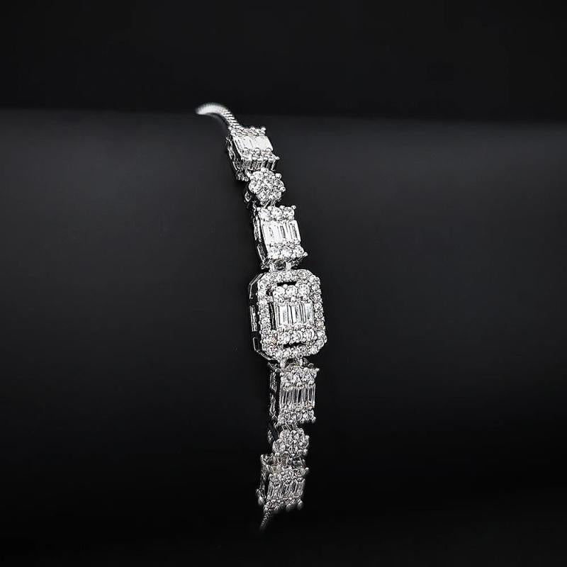 Silver Bracelet Bangle Women Christmas Gift S019
