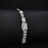 Silver Bracelet Bangle Women Christmas Gift S019