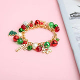 Christmas Beaded Bracelet Xmas Pearl Bell Tree Snowflake Star