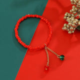 Christmas Rice Beads Snow Bracelet Set for Women