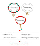 Christmas Rice Beads Snow Bracelet Set for Women