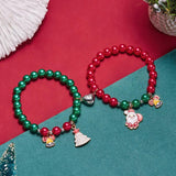 Romantic Magnetic Lover Christmas Bracelet Set for Women Couple Xmas Jewelry