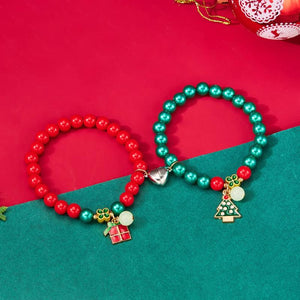 Romantic Magnetic Lover Christmas Bracelet Set for Women Couple Xmas Jewelry