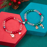 Romantic Magnetic Lover Christmas Bracelet Set for Women Couple Xmas Jewelry