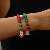 Romantic Magnetic Lover Christmas Bracelet Set for Women Couple Xmas Jewelry
