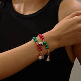 Romantic Magnetic Lover Christmas Bracelet Set for Women Couple Xmas Jewelry