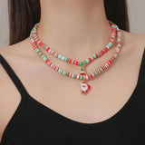 Christmas Santa Claus Bracelet Christmas Tree Pearl Bracelet Set Women Jewelry