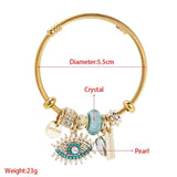 Evil Eye Butterfly Love Bracelet for Women Metal Bangle Christmas Gift