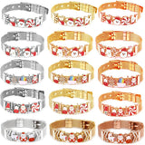 Christmas Stainless Steel Adjustable Mesh Bracelet Santa Claus Charm Bracelet