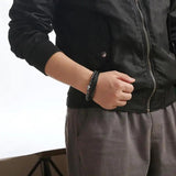 Cross Pendant MultiLayer Leather Bracelet Classic Christian Prayer
