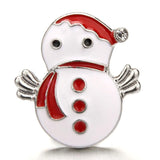 5pcs Christmas 18mm Snap Buttons Red Snap Jewelry for Bracelet Necklace