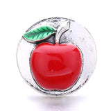 5pcs Christmas 18mm Snap Buttons Red Snap Jewelry for Bracelet Necklace
