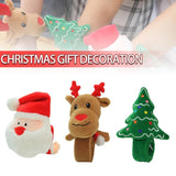 Soft Plush Wrist Band Cartoon Christmas Tree Santa Claus Deer Bracelets