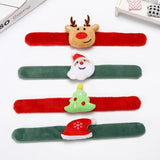 Soft Plush Wrist Band Cartoon Christmas Tree Santa Claus Deer Bracelets