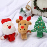 Soft Plush Wrist Band Cartoon Christmas Tree Santa Claus Deer Bracelets