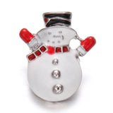 5pcs Christmas Snap Jewelry Metal Snap Buttons Fit Bracelet Charm