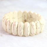 Calaite Turquoise Stone 25x10mm Charms Bracelets Bangles Men Women Christmas