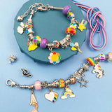 Girls Charm Bracelet Making Kit Gift Box 66 Pcs for Ages 6-12