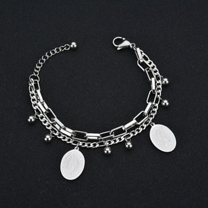 Religious Cross Virgin Mary Bracelet Stainless Steel Christmas Jewelry