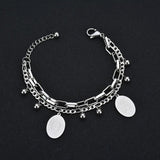 Religious Cross Virgin Mary Bracelet Stainless Steel Christmas Jewelry