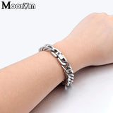 Moorvan Stainless Steel Men's Bracelet, 21cm 10mm, Christmas Gift Style