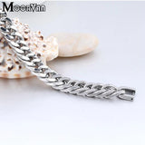 Moorvan Stainless Steel Men's Bracelet, 21cm 10mm, Christmas Gift Style