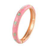 Enamel Flower Bangle Bracelet for Women