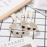 Woven Fabric Bracelets Embroidery Hearts Stars Lucky Friendship Bracelets