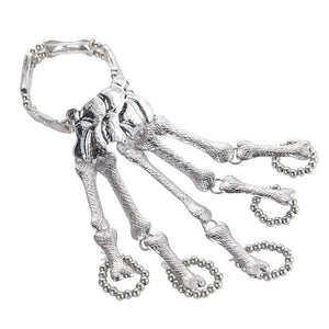 Skeleton Skull Bead Steampunk Bracelet Gothic Punk Flexible Bracelet