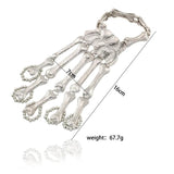 Skeleton Skull Bead Steampunk Bracelet Gothic Punk Flexible Bracelet