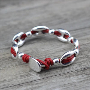 Anslow Vintage Leather Metal Bracelet Christmas Gift