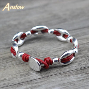Anslow Vintage Leather Metal Bracelet Christmas Gift