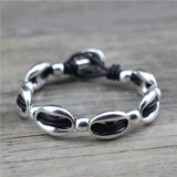 Anslow Vintage Leather Metal Bracelet Christmas Gift