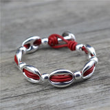 Anslow Vintage Leather Metal Bracelet Christmas Gift