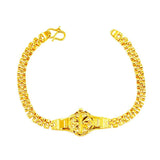 24K Plating Watch Shape Bangle Bracelet for Women/Girls, Couples Jewelry