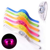 Button Controlled LED Light Bracelet Glow Flash Bangle Gift Wedding Favor
