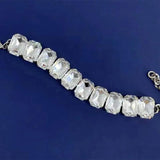 Sparkling Square Stone Crystal Bracelet, Christmas Gift for Women