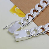 Men's Silver Noble Solid Bracelet - 10mm Chain
