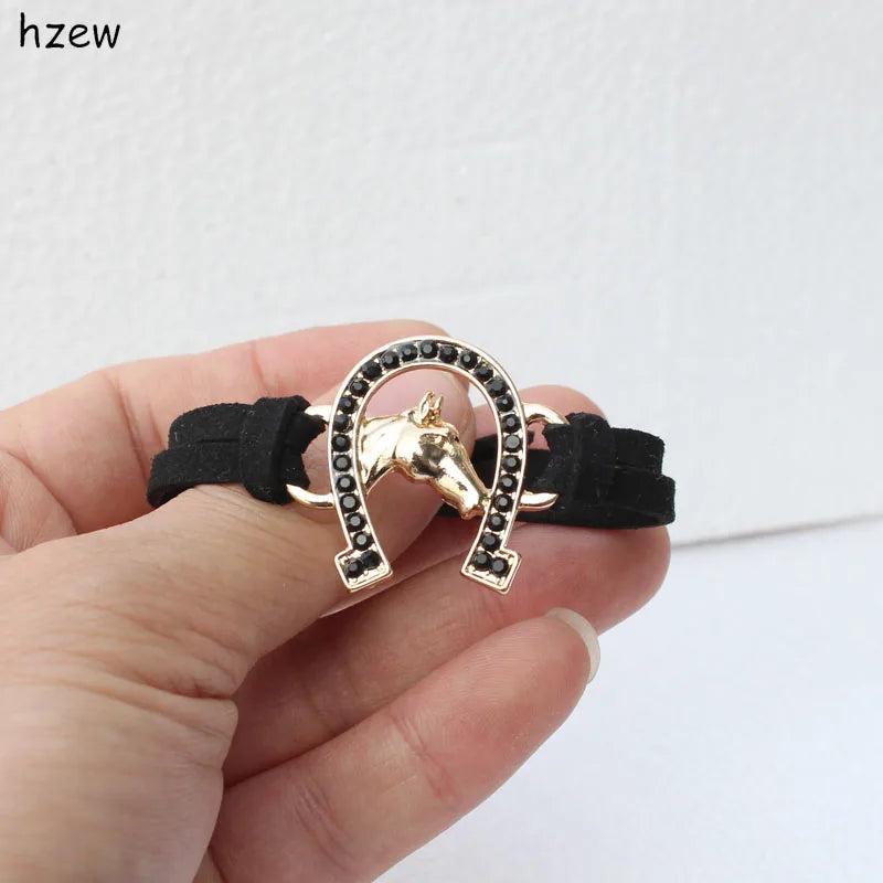 Crystal Horseshoe Bracelet Women's Jewelry
