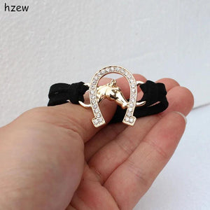 Crystal Horseshoe Bracelet Women's Jewelry