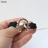 Crystal Horseshoe Bracelet Women's Jewelry