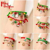 Vintage Metal Bell Christmas Charm Bracelets Set