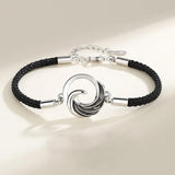 Woven Rope Heart Christmas Deer Fish Evil Eye Feather Couple Bracelet
