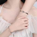 Woven Rope Heart Christmas Deer Fish Evil Eye Feather Couple Bracelet