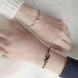 Woven Rope Heart Christmas Deer Fish Evil Eye Feather Couple Bracelet