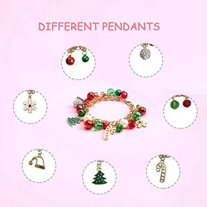 Christmas Charm Bracelets Beaded Bracelets with Pendant Charm