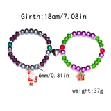 Romantic Heart Magnetic Couple Bracelet Christmas Tree Pendant Jewelry Gift